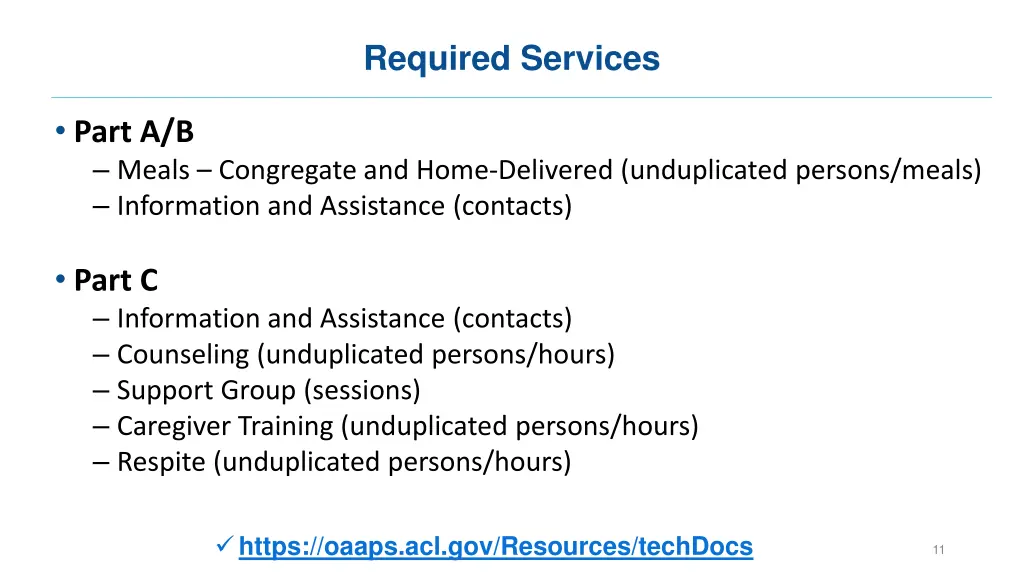 required services