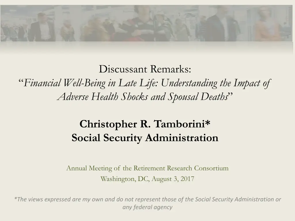 discussant remarks