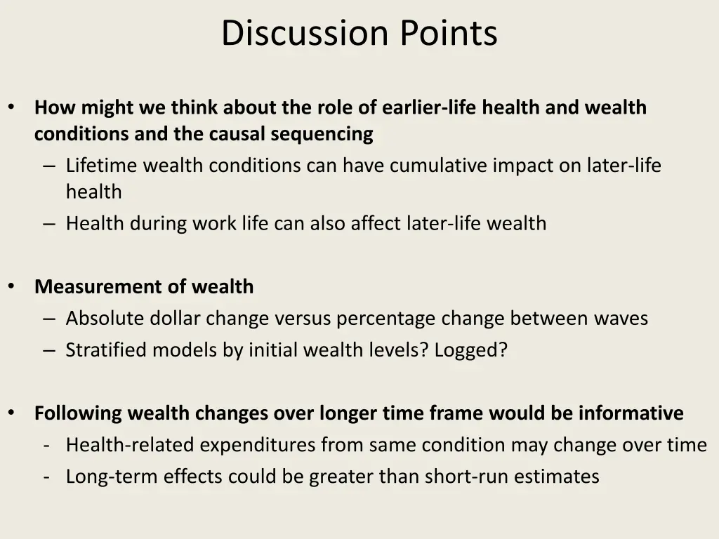 discussion points 1