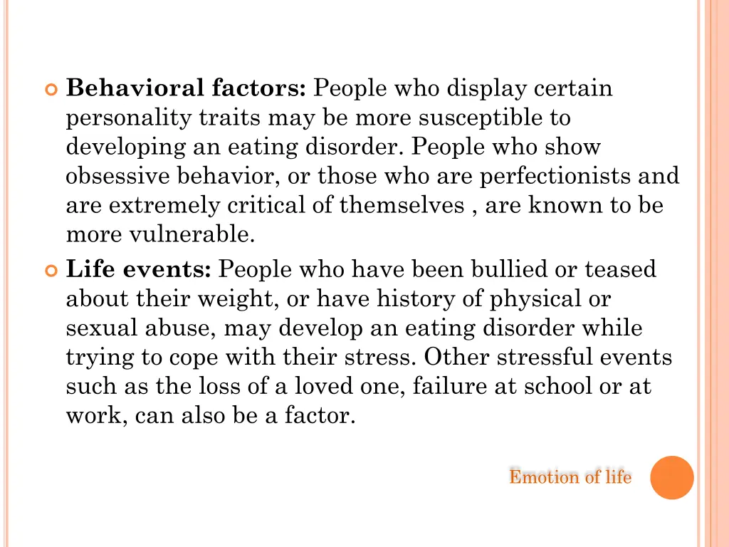 behavioral factors people who display certain