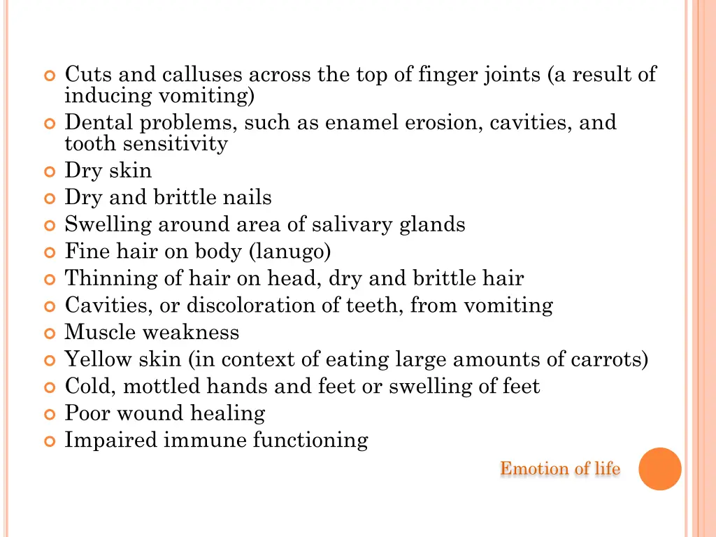 cuts and calluses across the top of finger joints
