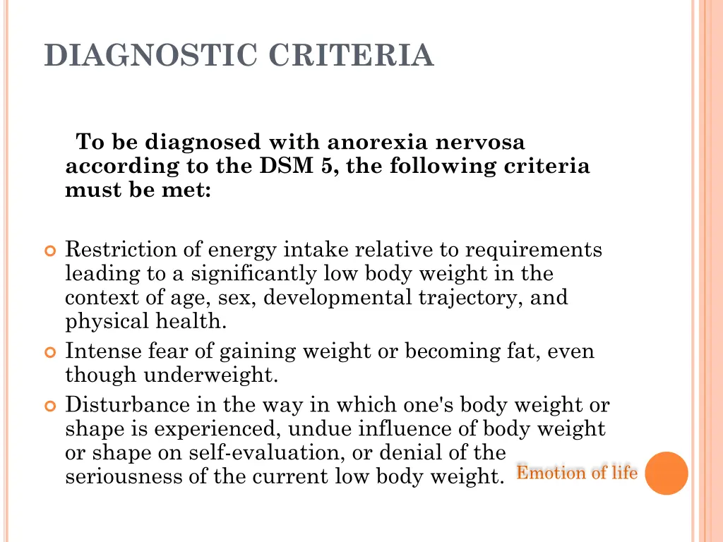diagnostic criteria