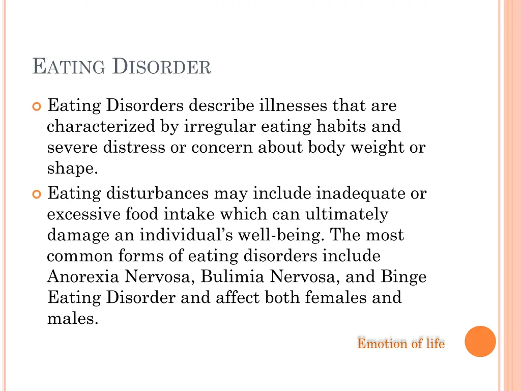 e ating d isorder