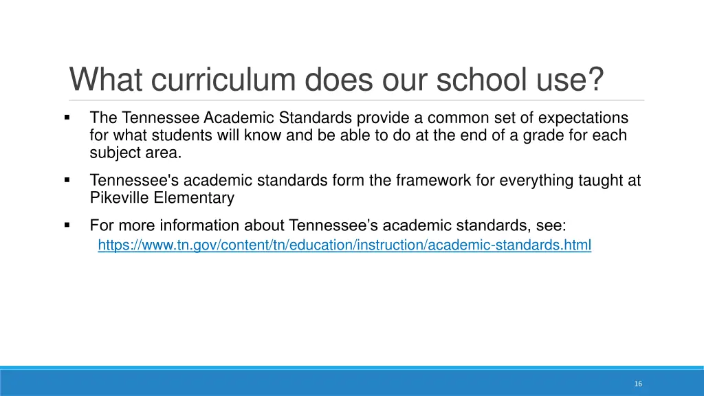 what curriculum does our school use
