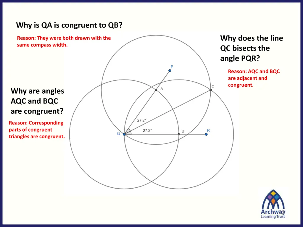 why is qa is congruent to qb