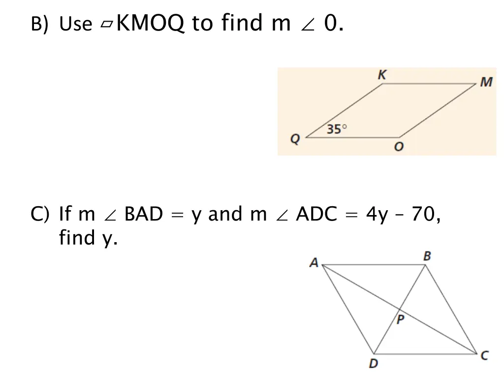 b use kmoq to find m 0