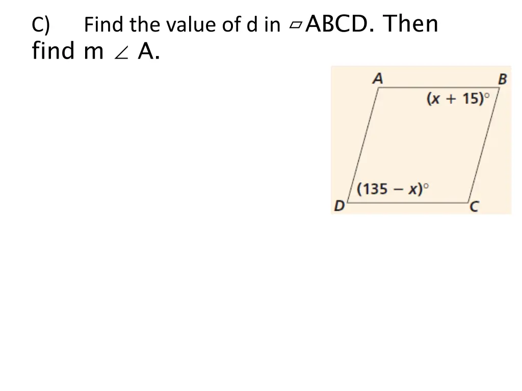 find the value of d in abcd then