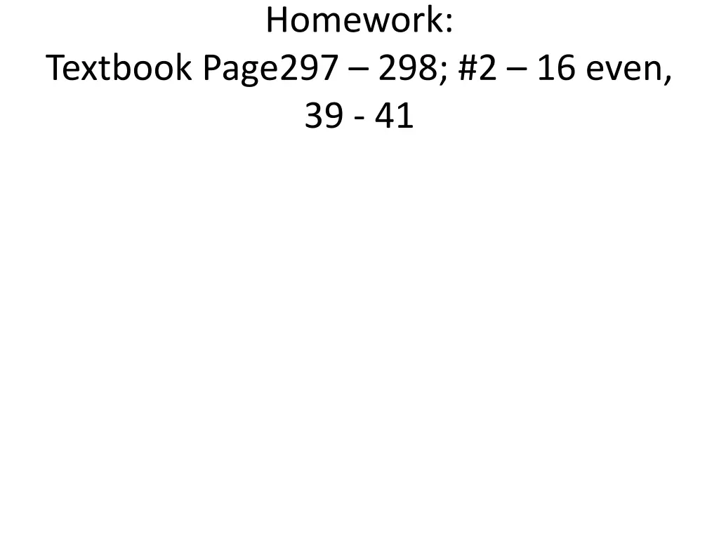 homework