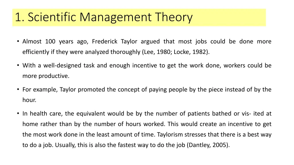 1 scientific management theory