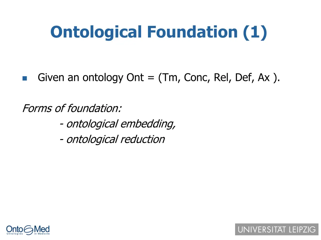 ontological foundation 1