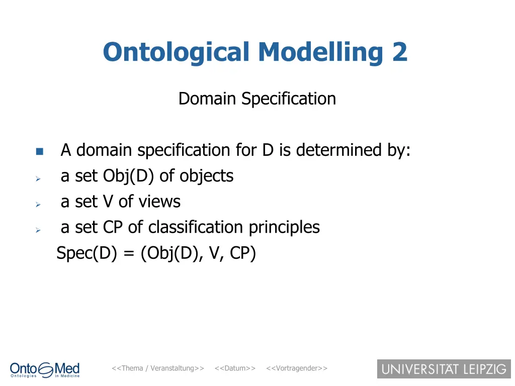 ontological modelling 2