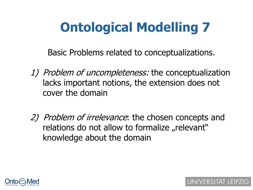 ontological modelling 7