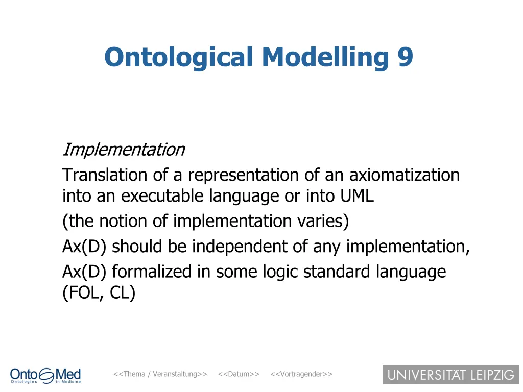 ontological modelling 9