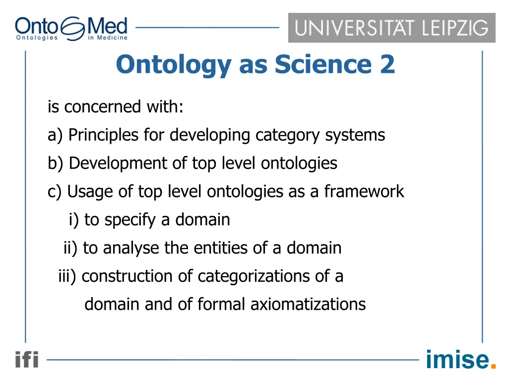 ontology as science 2