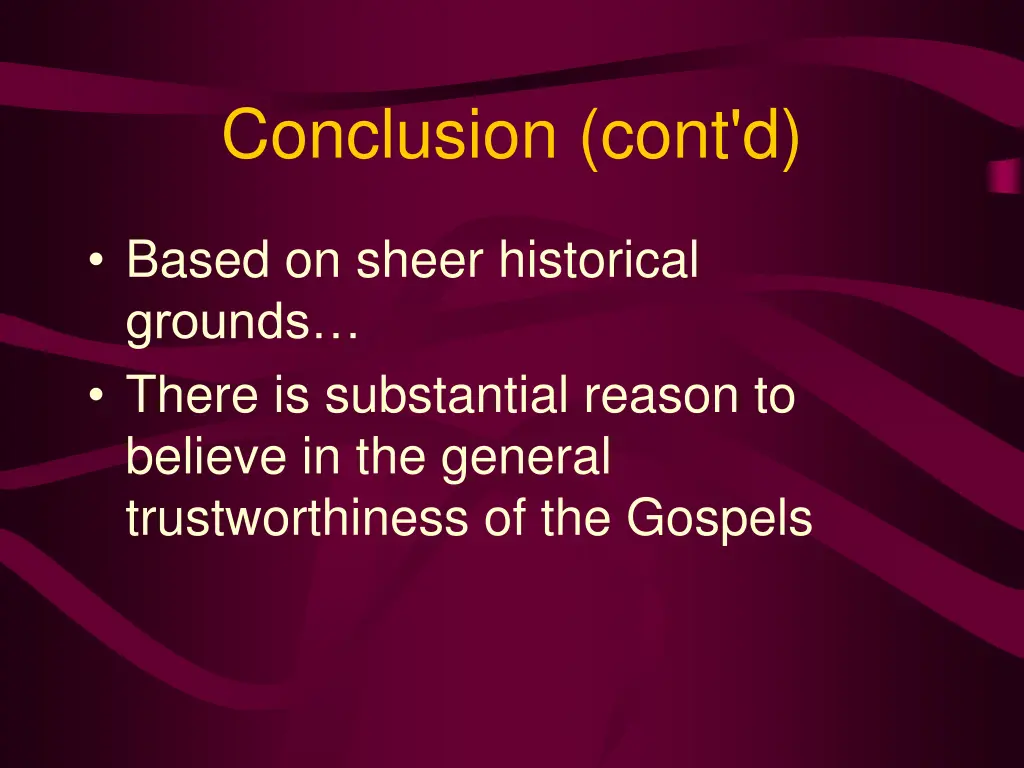 conclusion cont d
