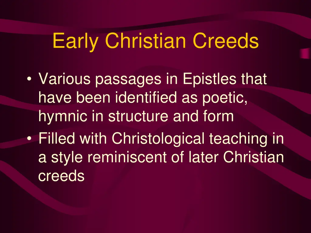 early christian creeds