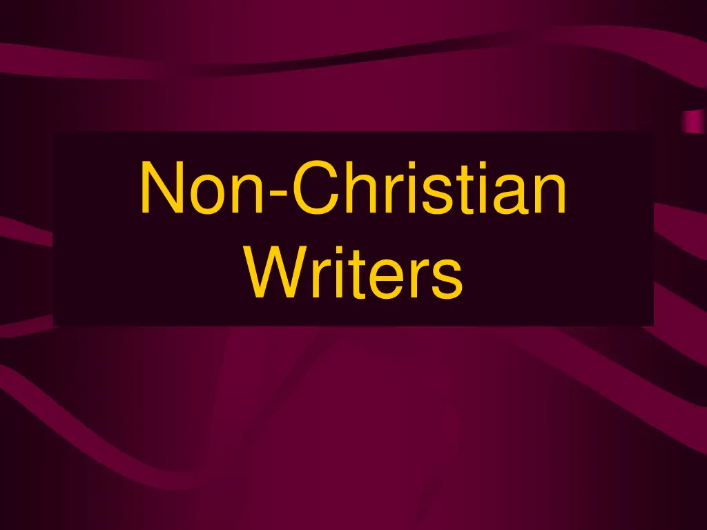 non christian writers