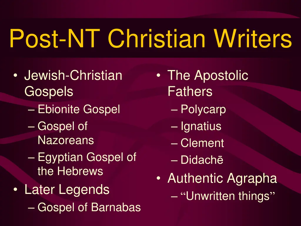 post nt christian writers 1
