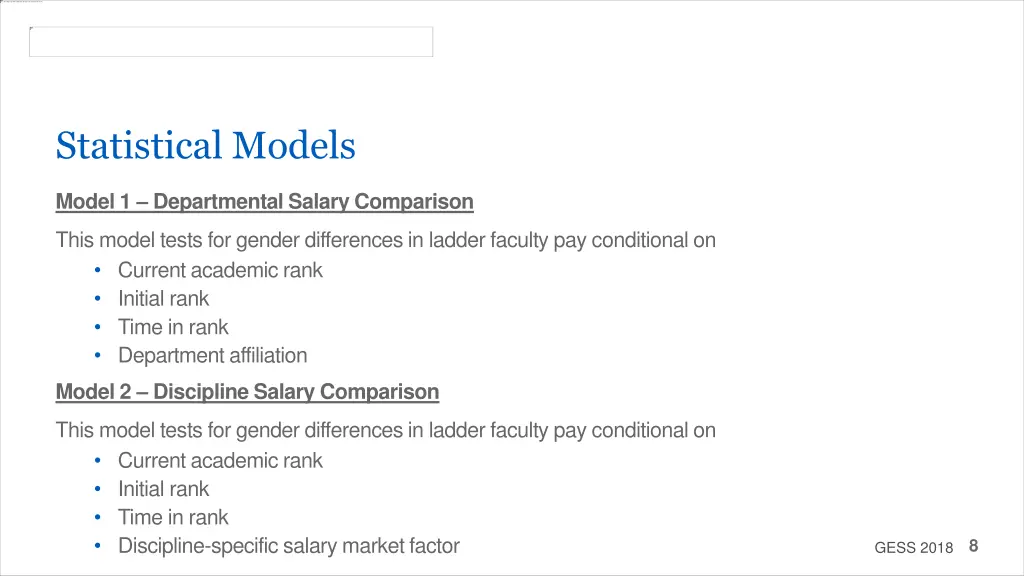 statistical models