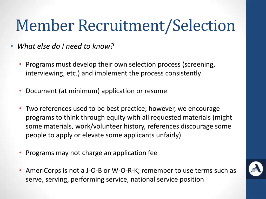 member recruitment selection 6
