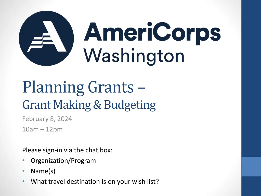 planning grants grant making budgeting