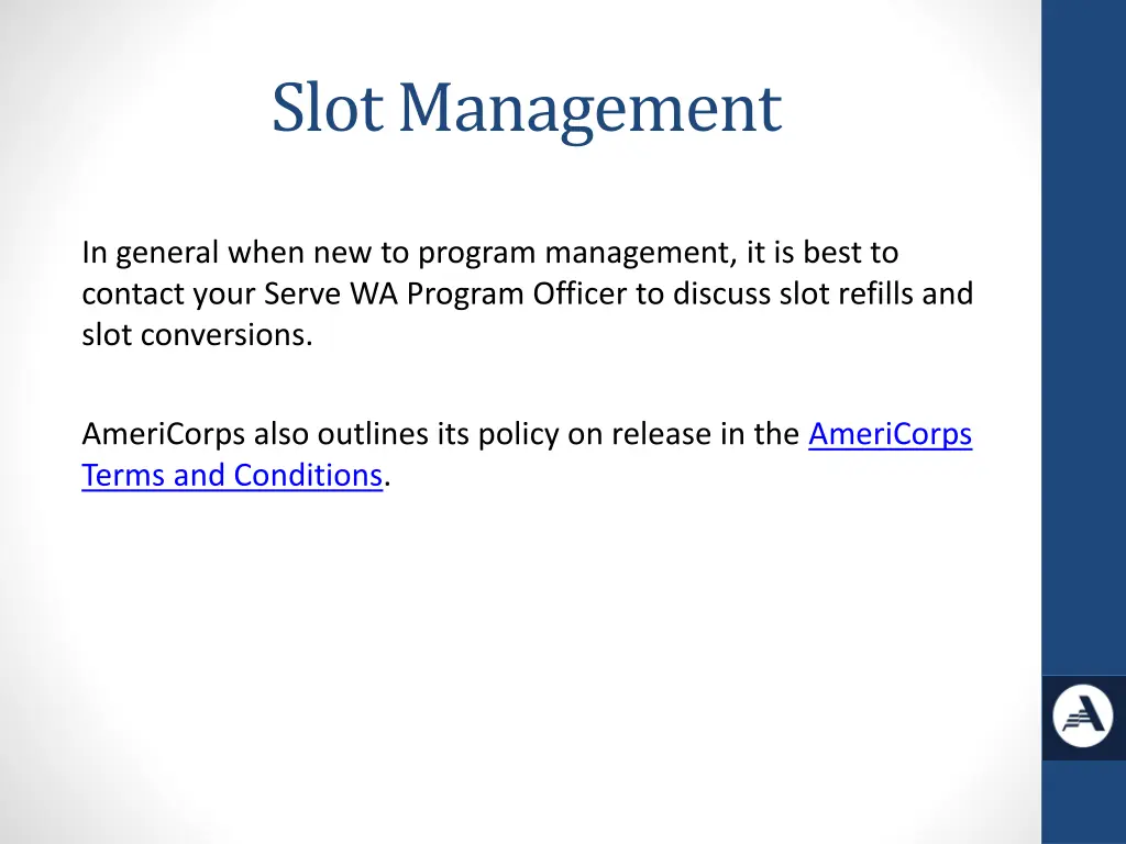 slot management 2