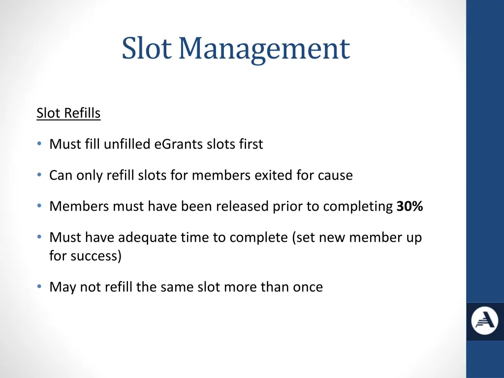 slot management