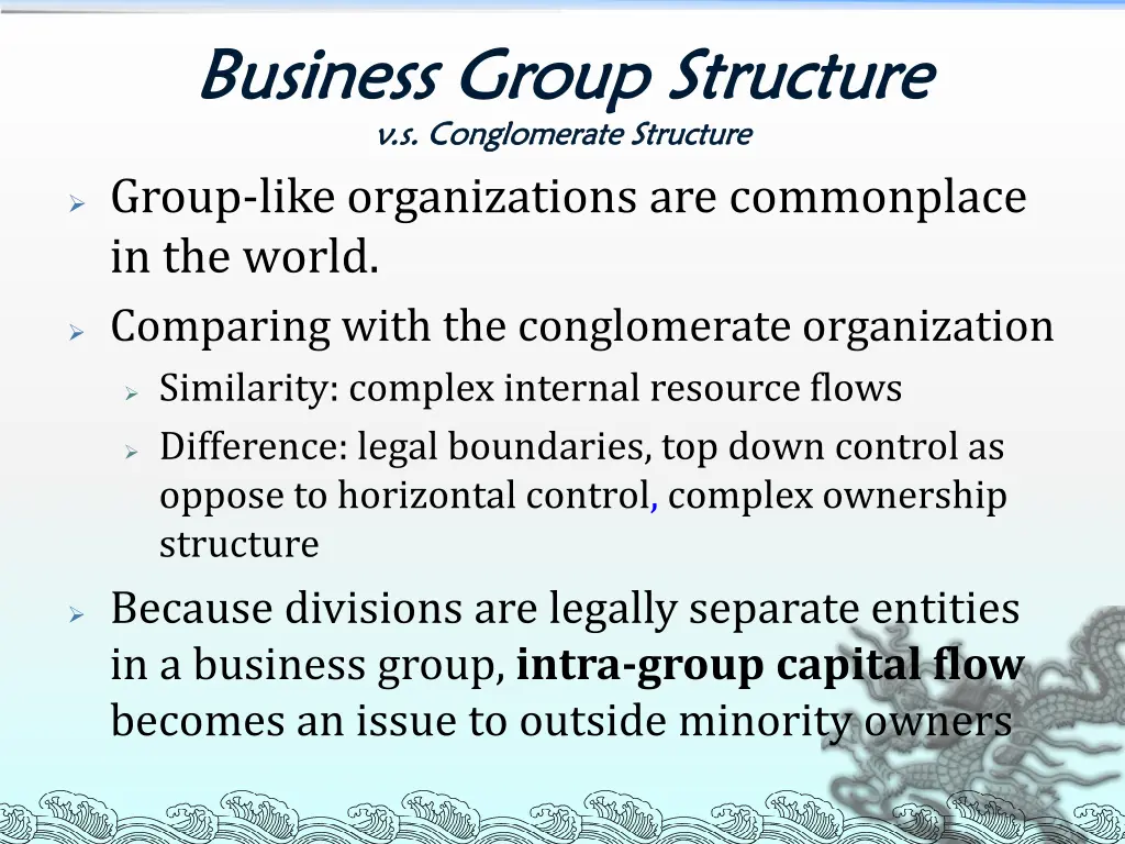 business group structure business group structure