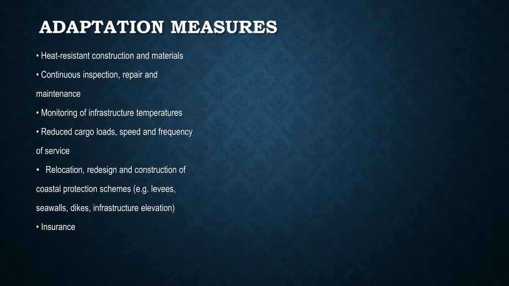 adaptation measures