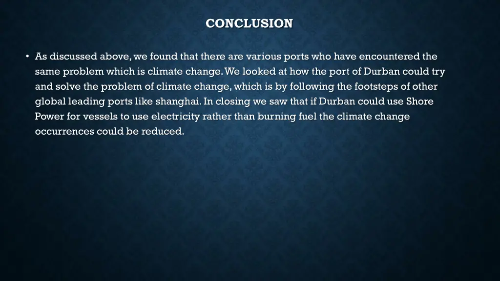 conclusion