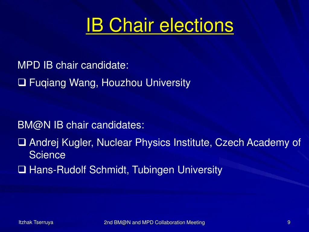 ib chair elections