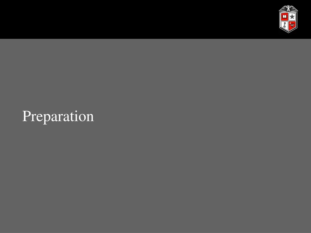 preparation