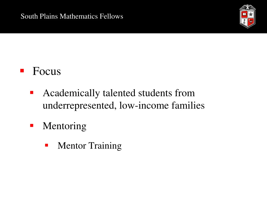 south plains mathematics fellows 1