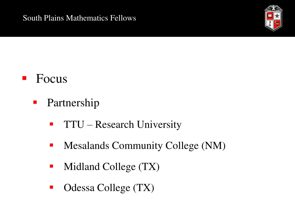 south plains mathematics fellows