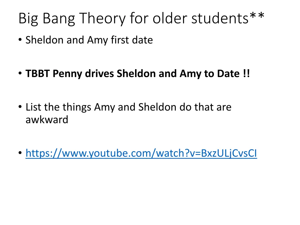 big bang theory for older students sheldon