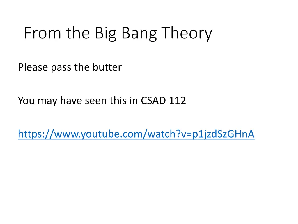 from the big bang theory