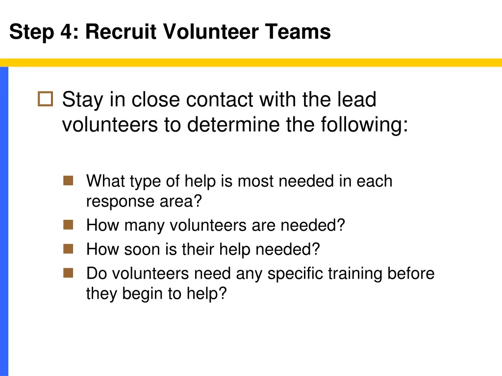 step 4 recruit volunteer teams 2