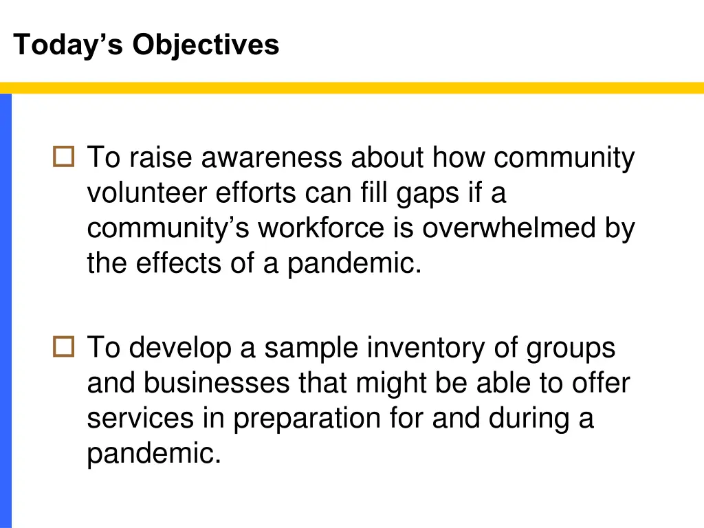 today s objectives