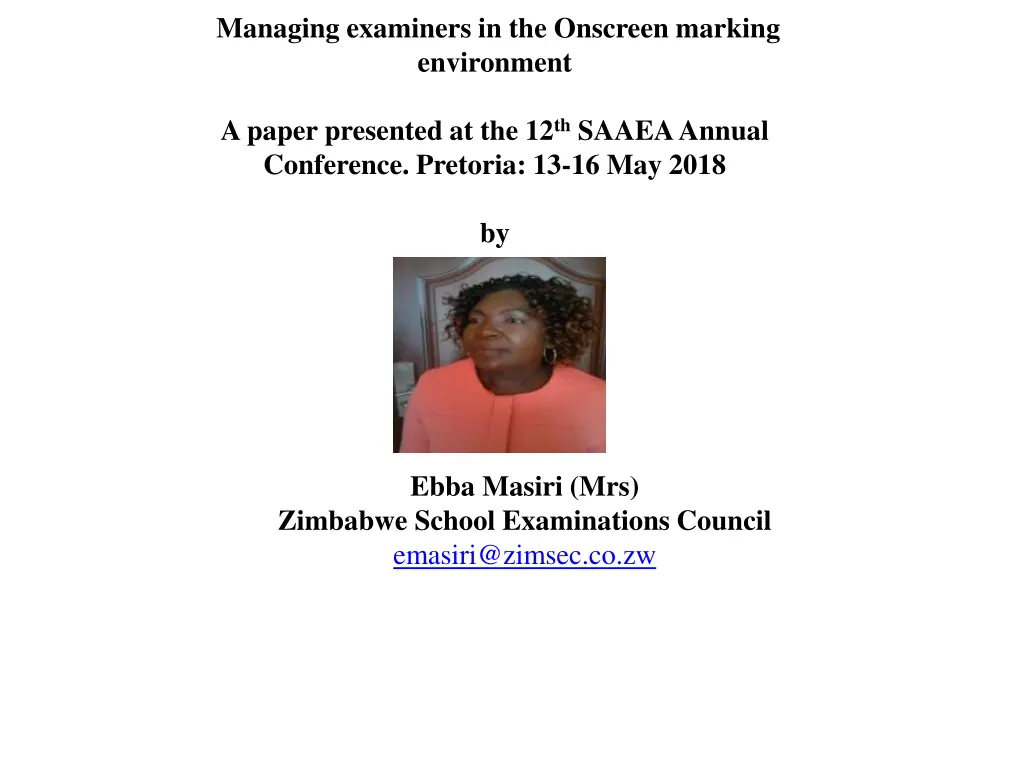 managing examiners in the onscreen marking