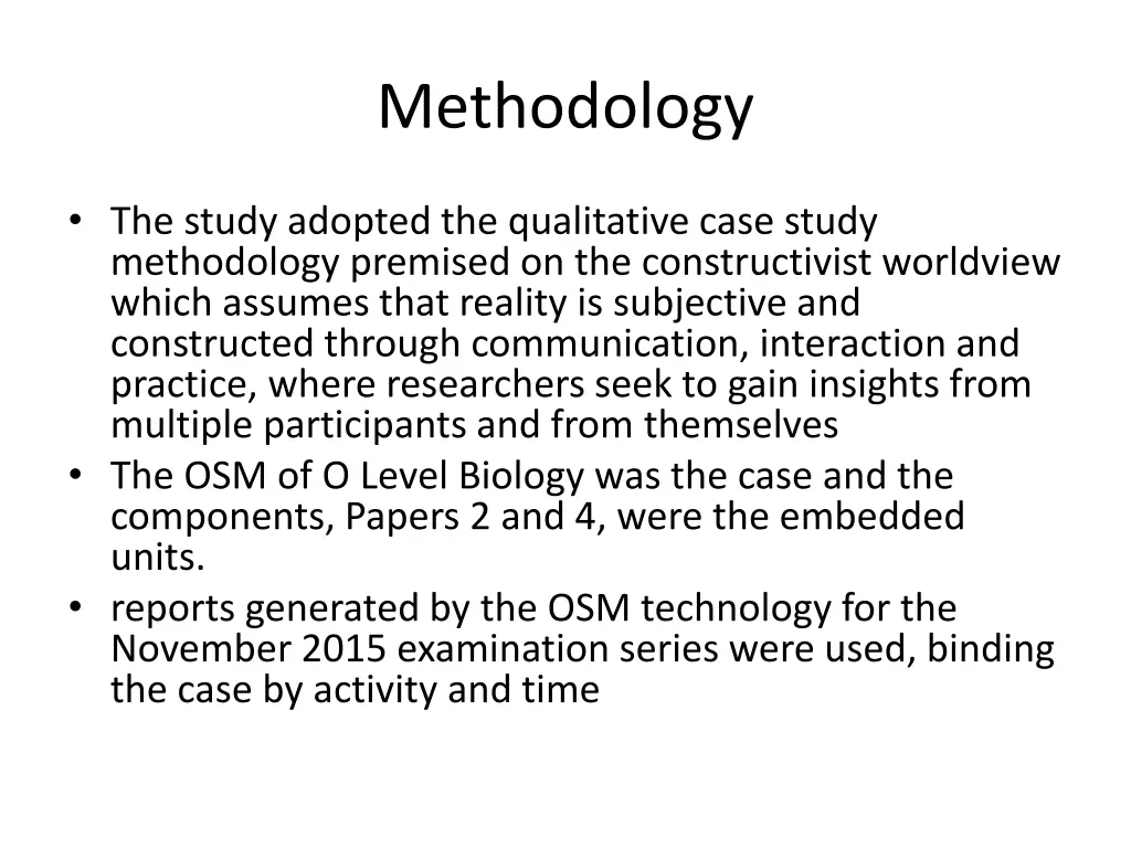 methodology