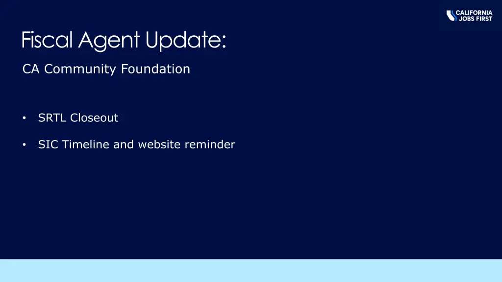 fiscal agent update