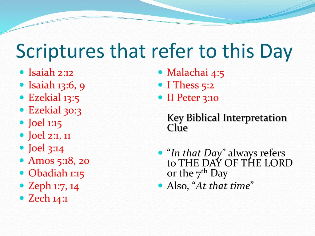 scriptures that refer to this day isaiah