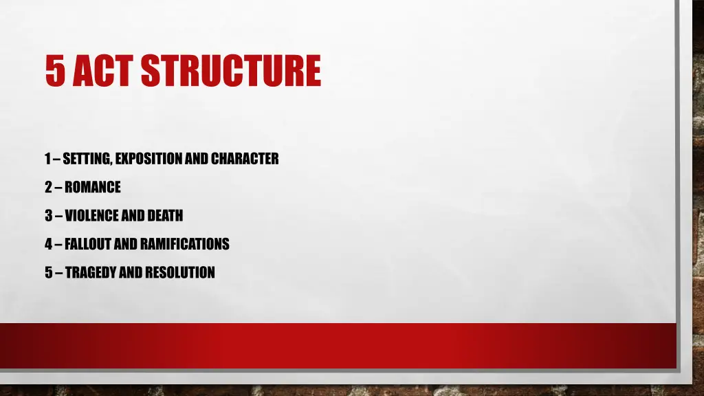 5 act structure