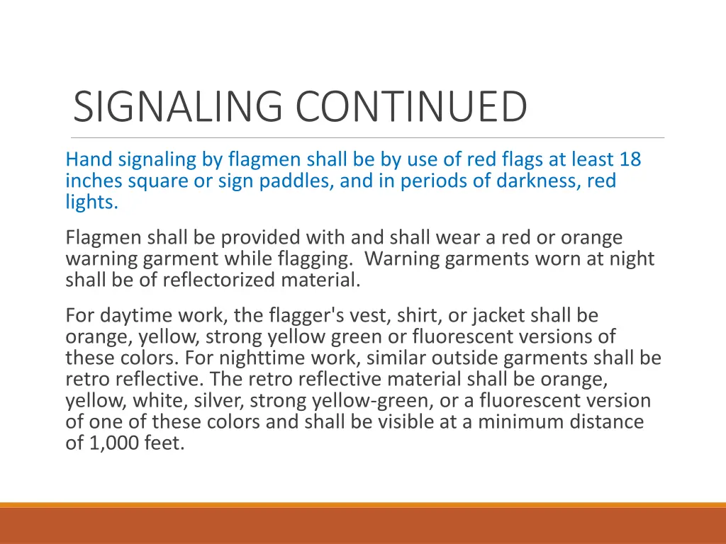signaling continued