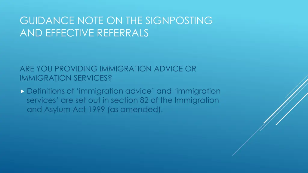 guidance note on the signposting and effective