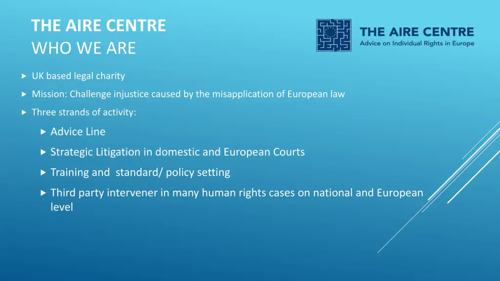 the aire centre who we are