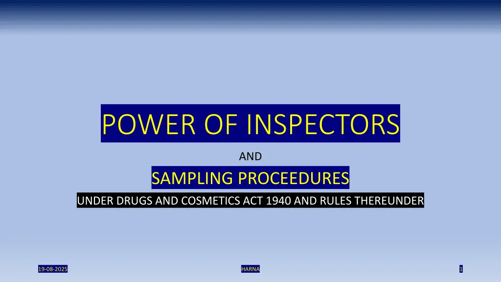 power of inspectors
