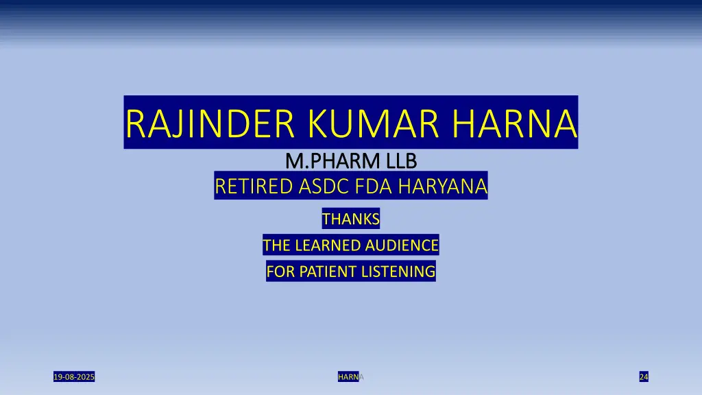 rajinder kumar harna m pharm llb m pharm