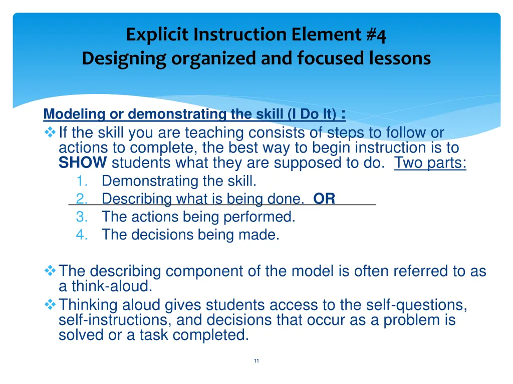 explicit instruction element 4 designing 5