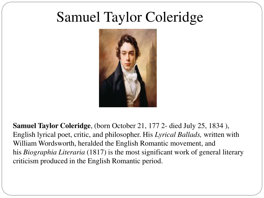 samuel taylor coleridge
